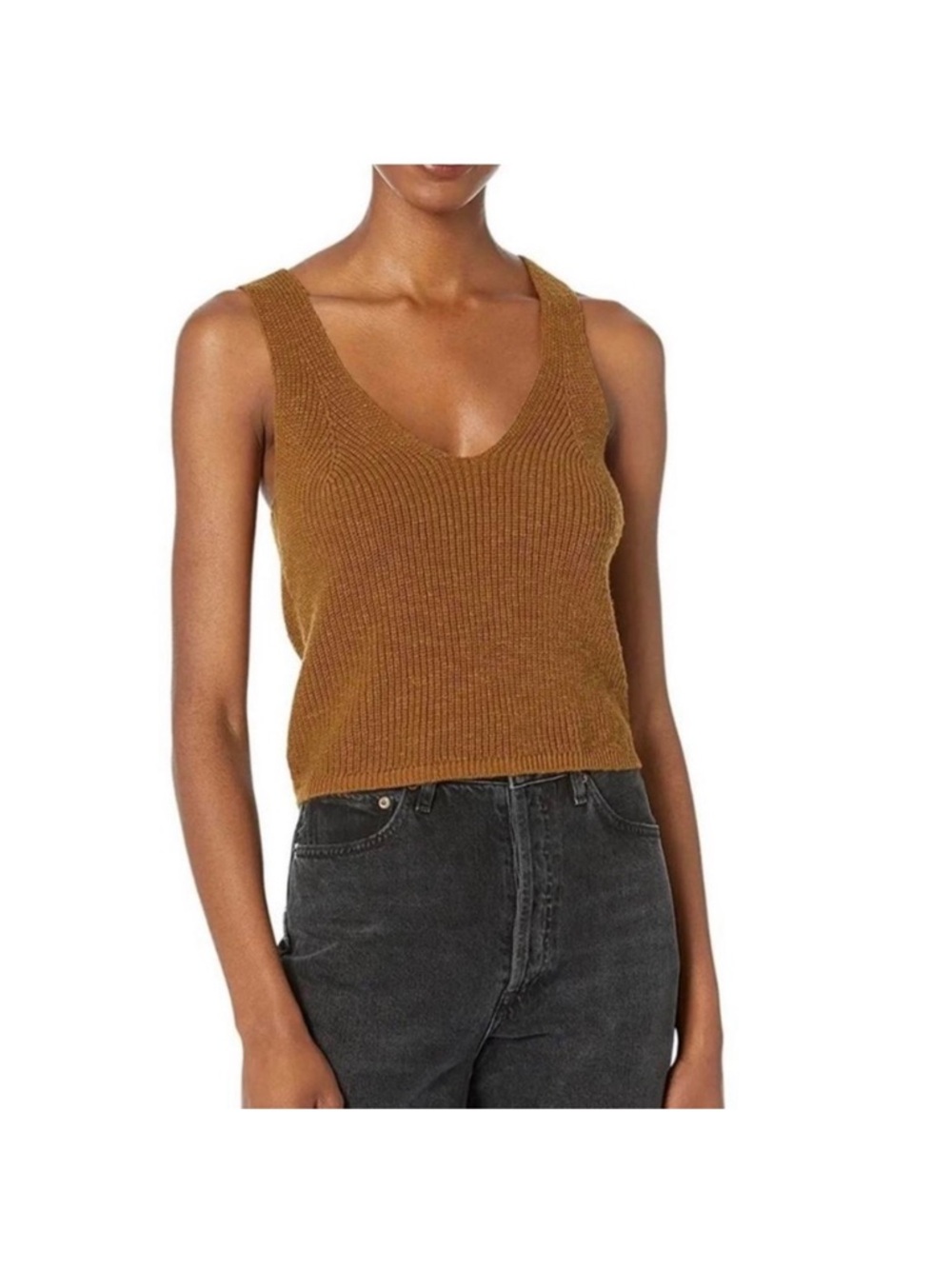 Madewell Parkwood V-Neck Knit Tank Top - Brown